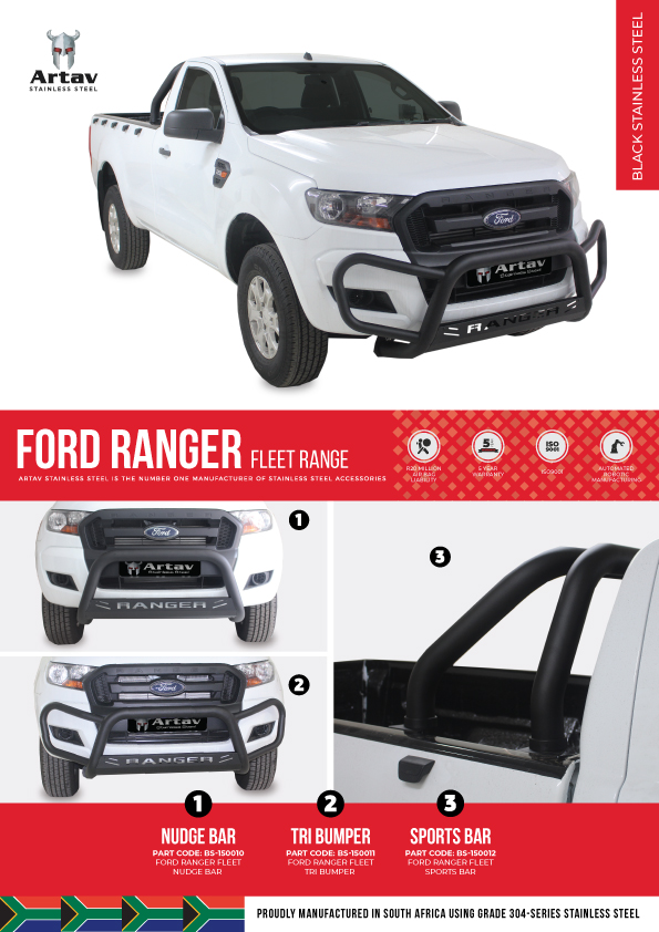 ARTAV_FORD-RANGER-FLEET-RANGE_BLACK | Artav Stainless Steel