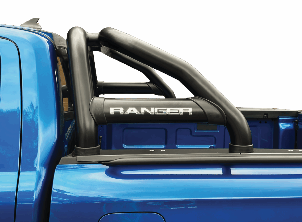 Ford Ranger Strp Side Ford Ranger Next Gen Sports Bar w Oval Side Tubes Black - Fits Double ...