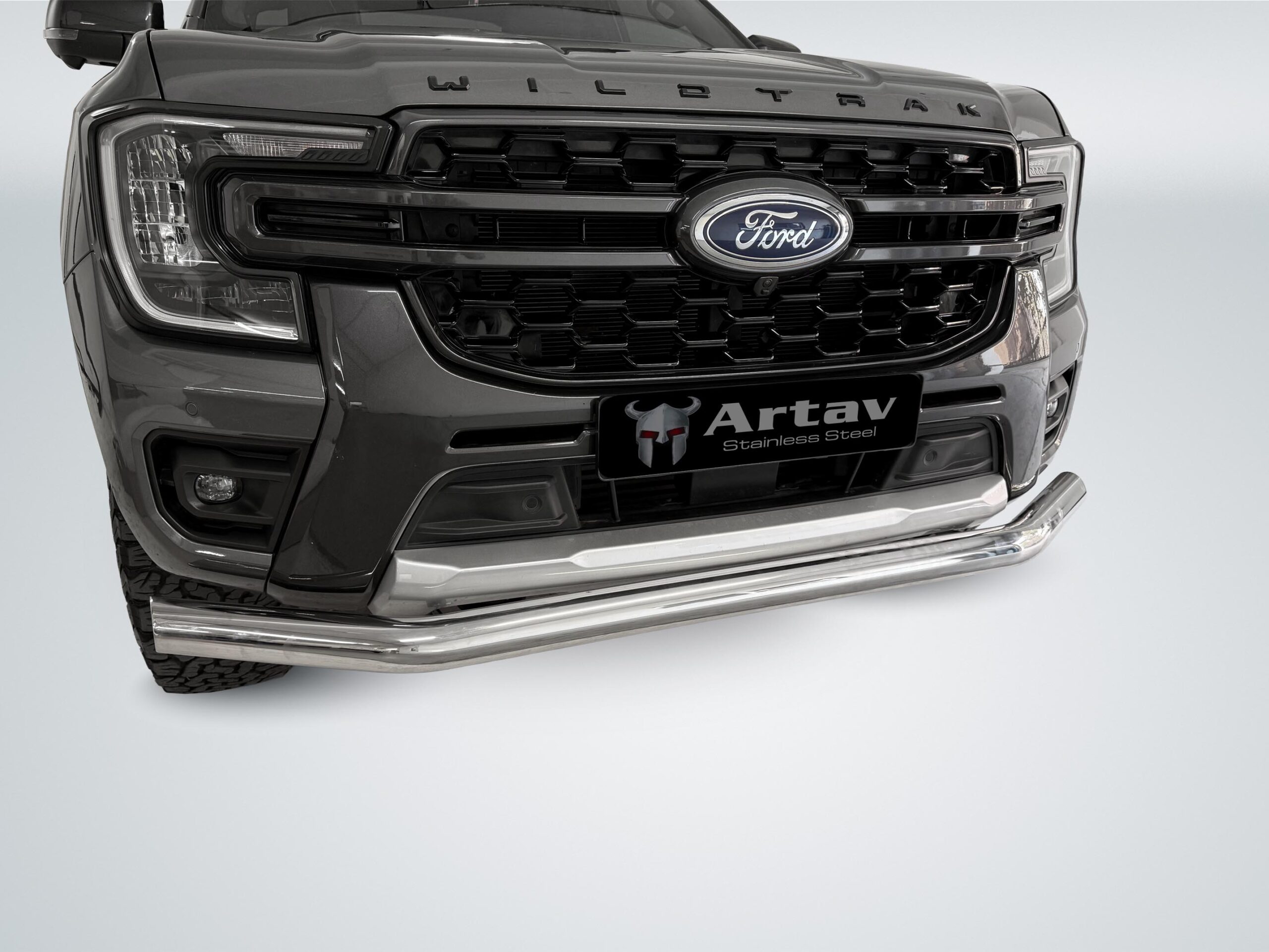 Ford Ranger Next Gen Front Styling Bar Single Tube Stainless 1 Ford Ranger Next Gen Front Styling Bar Single Tube Stainless