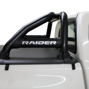 Shop 45 Toyota Hilux 6 Bend Sports Bar w Oval Side Plates Black (DC & EX) - DOES NOT FIT WITH TOYOTA OEM TONNEAU