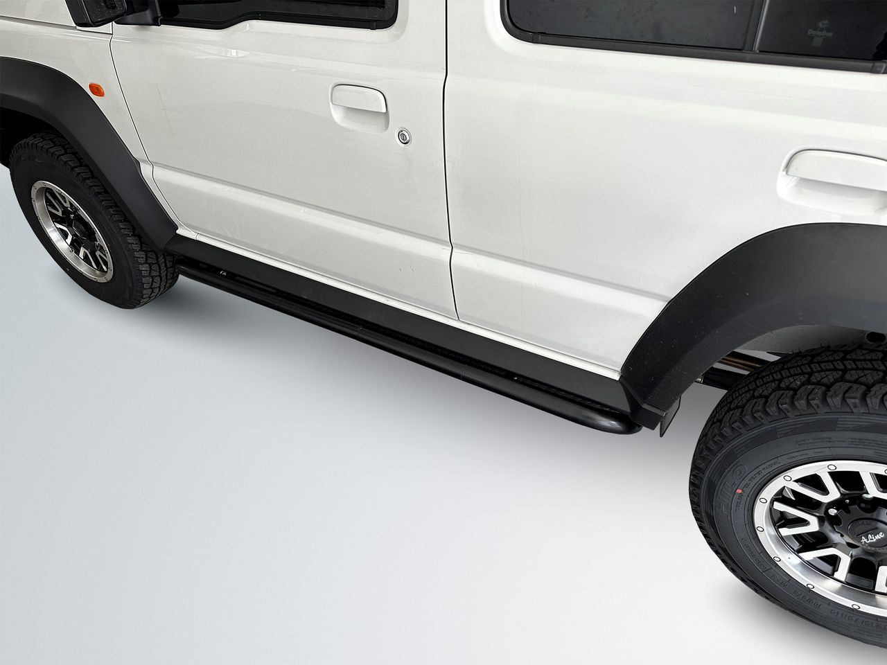 Suzuki Jimny Side Bars Black Stainless (5 Door) 1 Suzuki Jimny Side Bars Black Stainless (5 Door)