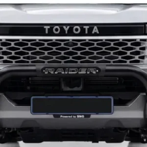 Hilux PDC Nudge Bar Black RAIDER Branding (Fits all Models on New TRAVO Hilux)